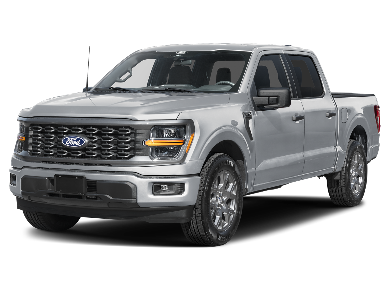 2026 Ford F-150 STX in Iconic Silver Metallic — front three-quarter view