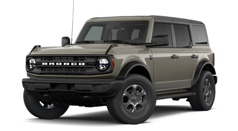 2026 Ford Bronco Big Bend in Marsh Gray — front three-quarter view
