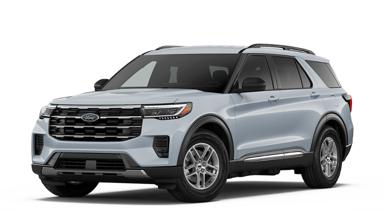 2026 Ford Explorer Active w/100A Pkg in Space White Metallic — front three-quarter view