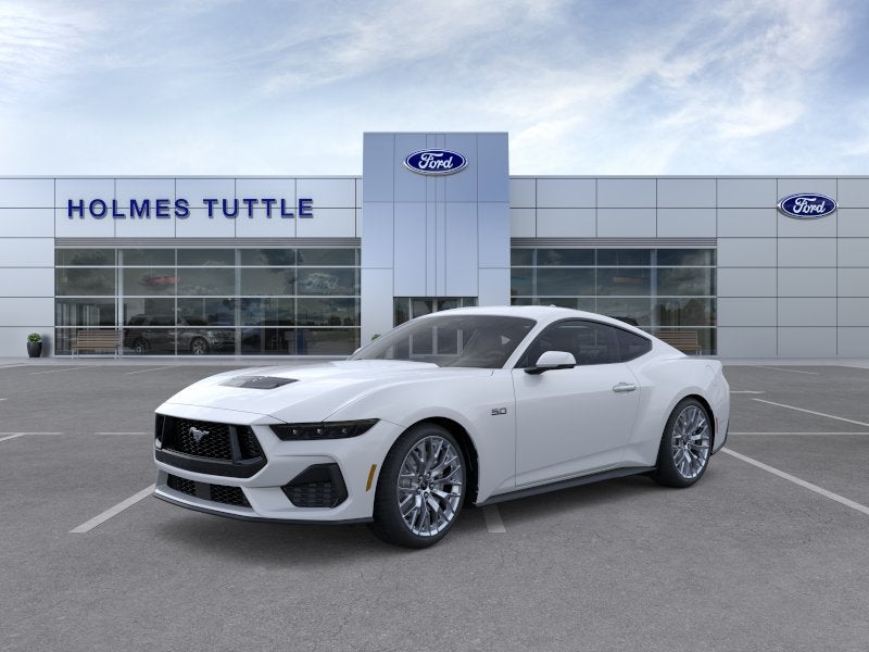 2026 Ford Mustang Base in Oxford White — front three-quarter view