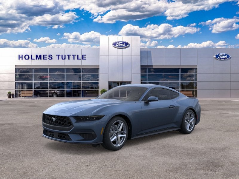2026 Ford Mustang Base in Vapor Blue Metallic — front three-quarter view