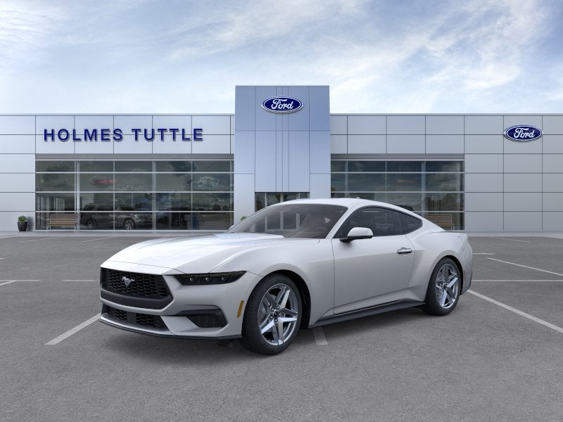 2026 Ford Mustang Base in Iconic Silver Metallic — front three-quarter view