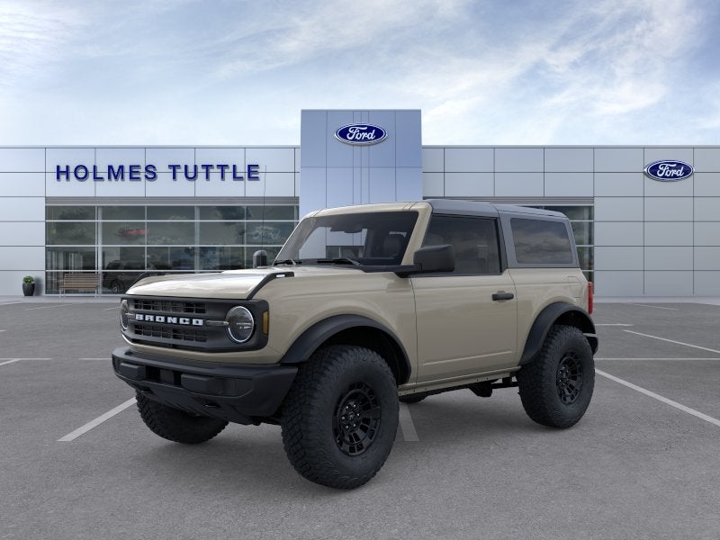 2026 Ford Bronco Base in Desert Sand — front three-quarter view