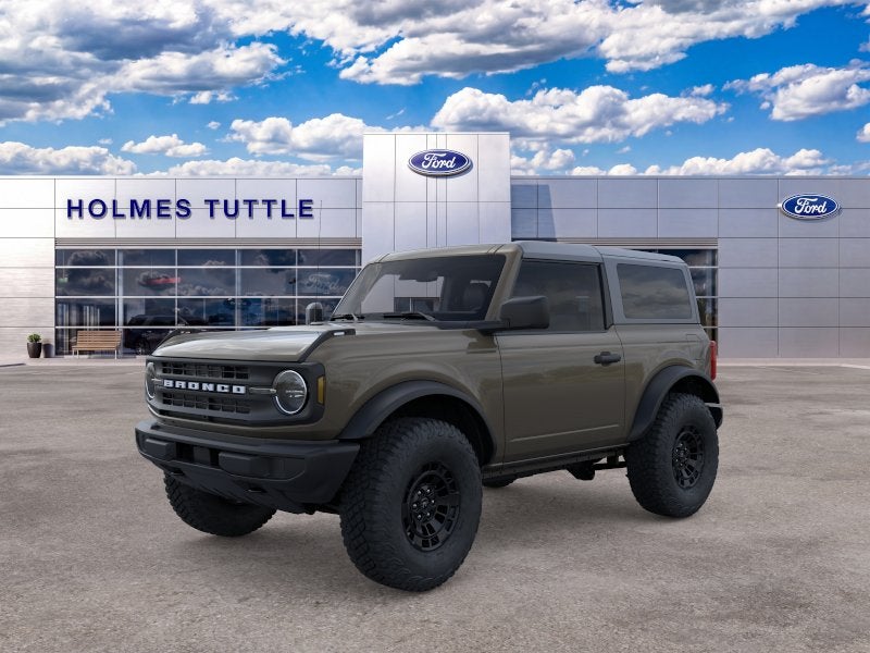 2026 Ford Bronco Base in Marsh Gray — front three-quarter view