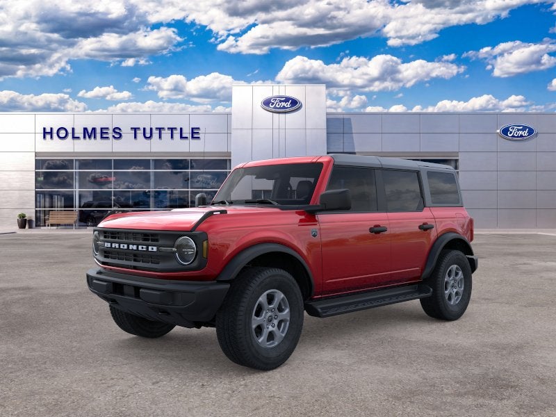 2026 Ford Bronco Big Bend in Ruby Red Metallic Tinted Clearcoat — front three-quarter view