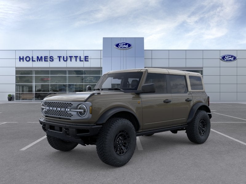 2026 Ford Bronco Badlands in Marsh Gray — front three-quarter view