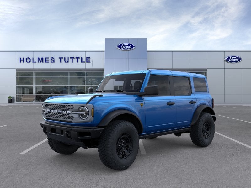 2026 Ford Bronco Badlands in Velocity Blue Metallic — front three-quarter view