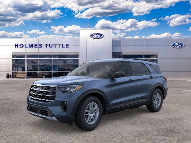 2026 Ford Explorer Base in Vapor Blue Metallic — front three-quarter view