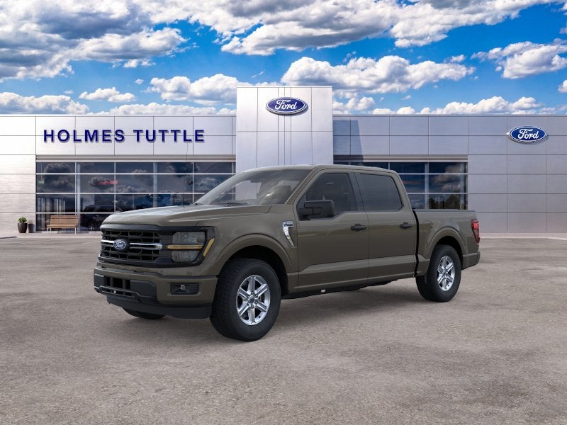 2026 Ford F-150 XLT in Marsh Gray — front three-quarter view