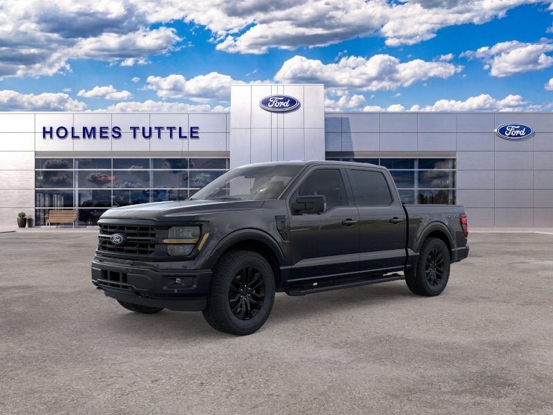 2026 Ford F-150 XLT in Agate Black Metallic — front three-quarter view