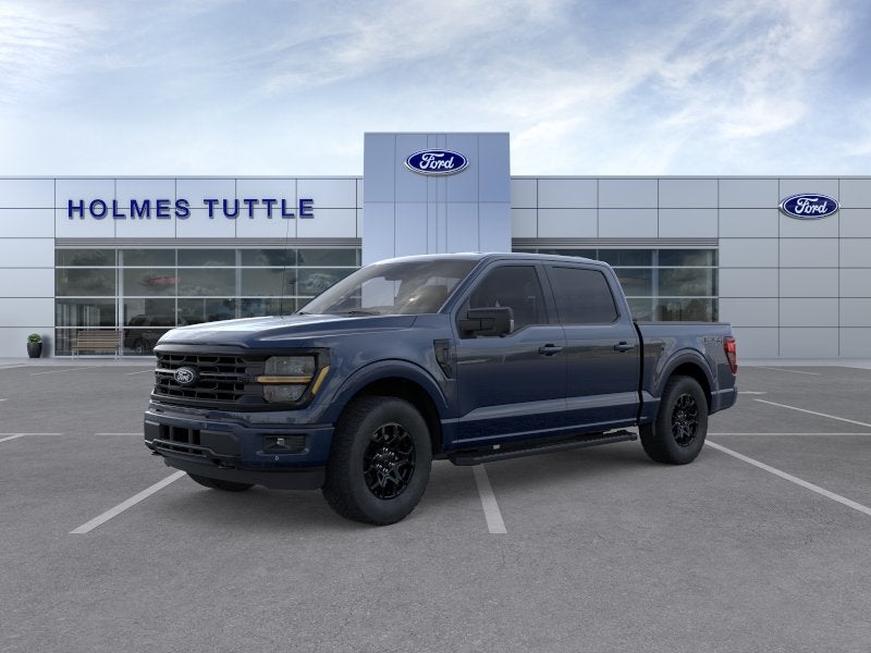 2026 Ford F-150 XLT in Antimatter Blue Metallic — front three-quarter view