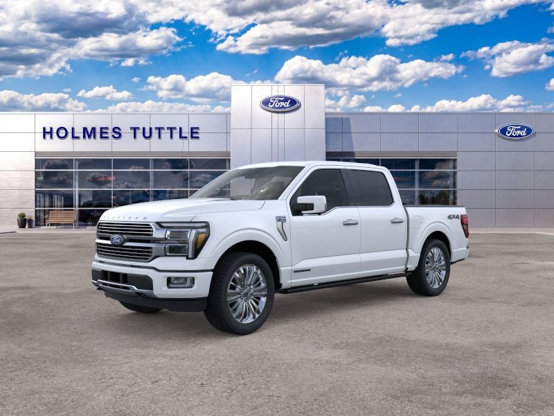 2026 Ford F-150 Platinum in Star White Metallic Tri-Coat — front three-quarter view