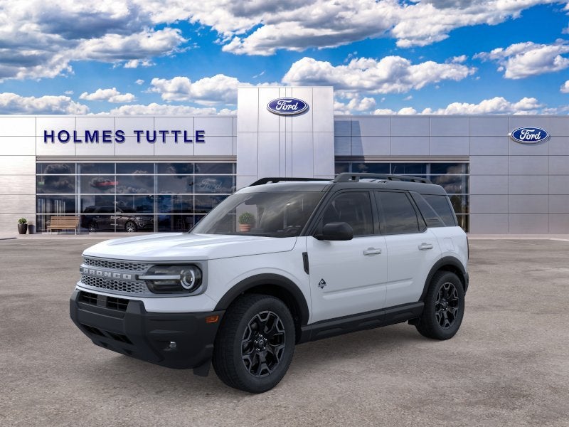 2026 Ford Bronco Sport Outer Banks in Space White Metallic — front three-quarter view