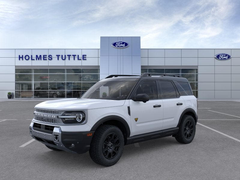 2026 Ford Bronco Sport Badlands in Space White Metallic — front three-quarter view