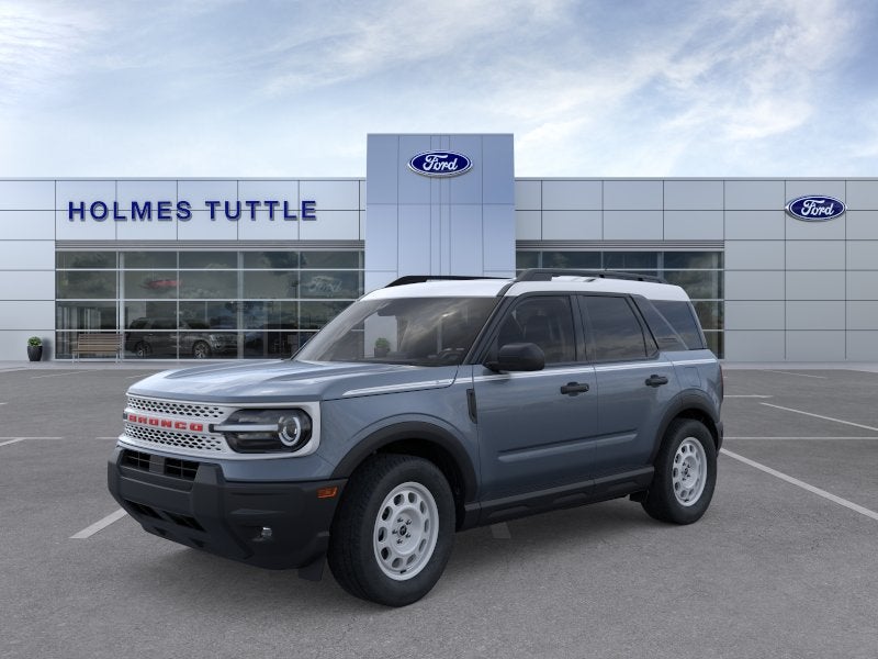 2026 Ford Bronco Sport Heritage in Azure Gray Metallic Tri-Coat — front three-quarter view