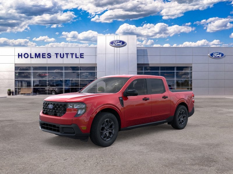 2026 Ford Maverick XLT in Ruby Red Metallic Tinted Clearcoat — front three-quarter view