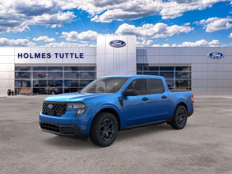 2026 Ford Maverick XLT in Velocity Blue — front three-quarter view