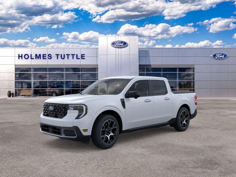 2026 Ford Maverick LARIAT in Oxford White — front three-quarter view