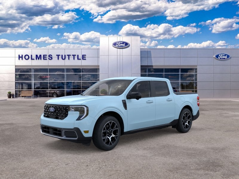 2026 Ford Maverick LARIAT in Light Blue — front three-quarter view